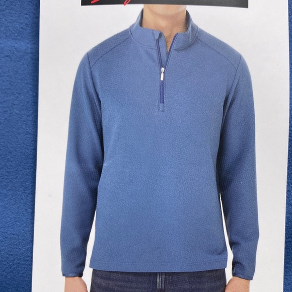 Kirkland Signature Blue Quarter Zip Pullovers - Picture 3 of 15